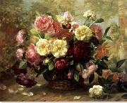 unknow artist Floral, beautiful classical still life of flowers.085 Spain oil painting reproduction